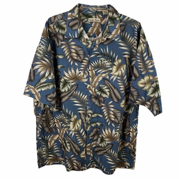 Mens Hollis River blue Hawaiian shirt XXL - Picture 1 of 5